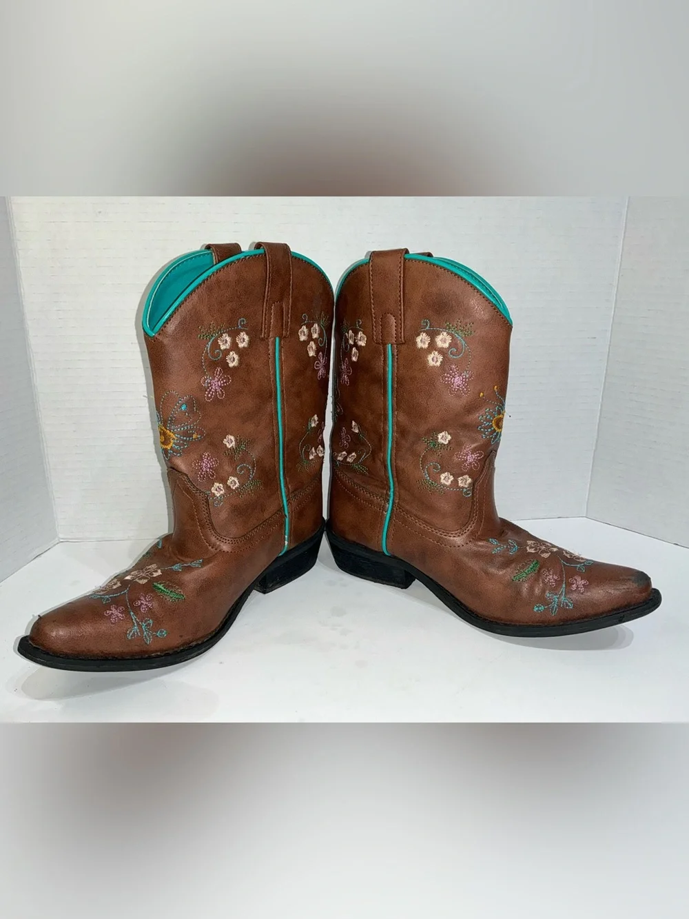 Girls 3Y Shyanne Floral Embroidered Western Cowboy Boots Boho Chic Festival